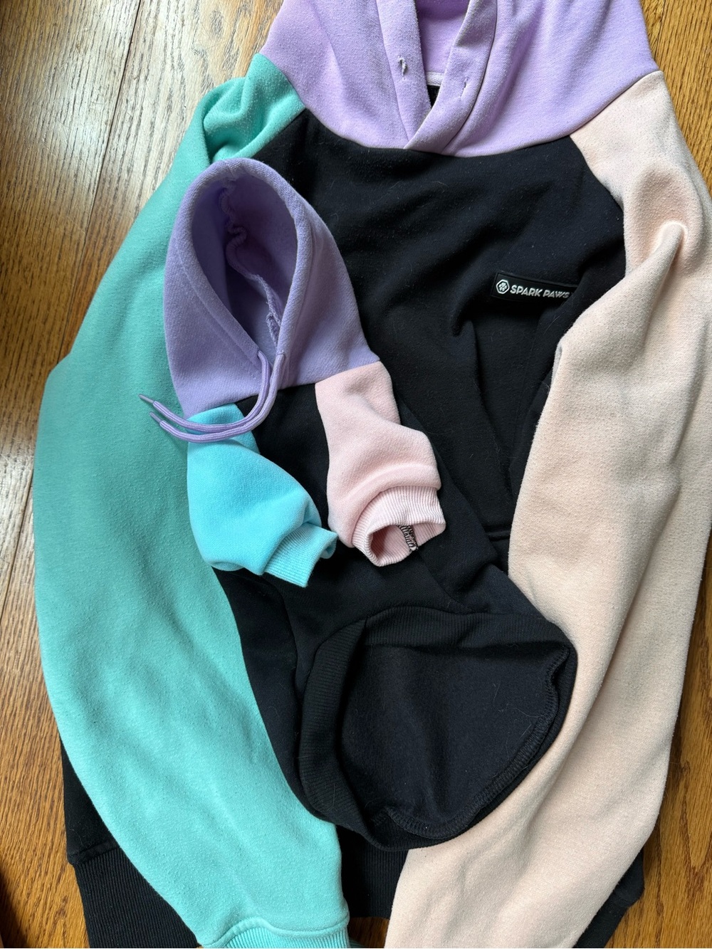 Matching human parent dog Colorblock Hoodie Sweatshirt Adult L Pet S Spark Paws
